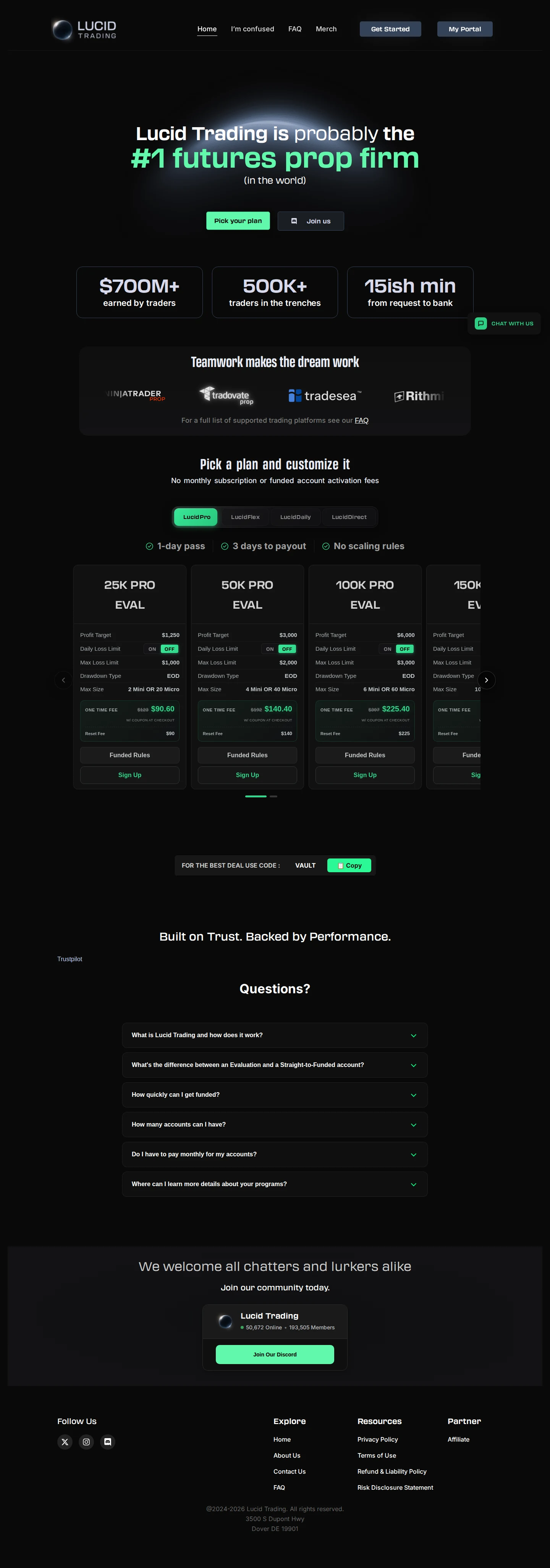 Archived Homepage and pricing