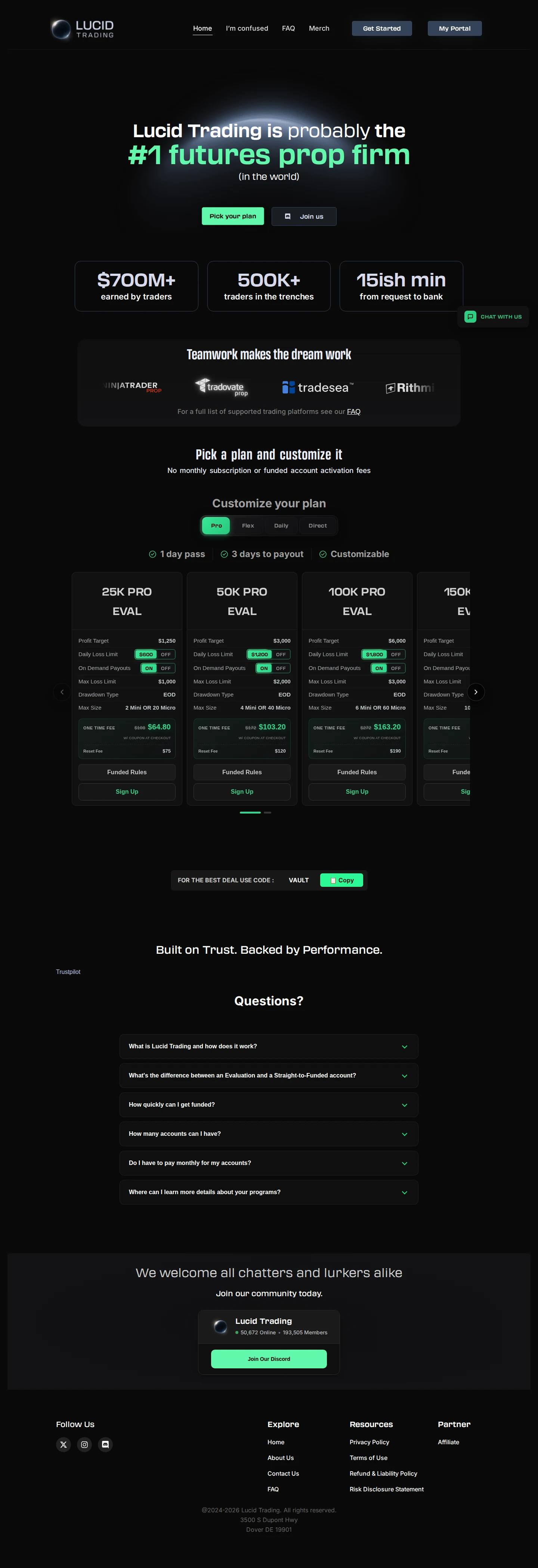Archived Homepage and pricing